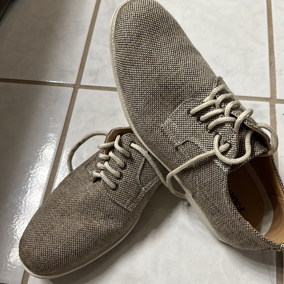 Faranzi Mens size 11 FY88B Tan Cloth Multi-colored Tweed Oxford. - Picture 5 of 11